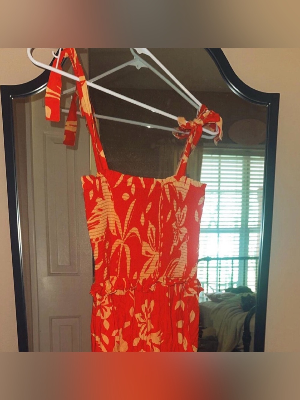 T.J.Maxx Red and Cream Floral Sundress